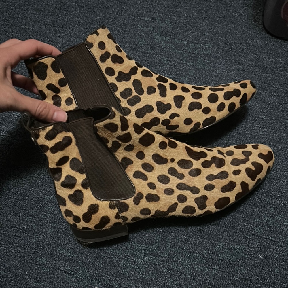 Tory Burch leopard booties